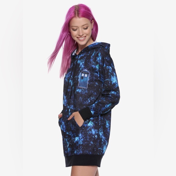 Her Universe Dresses & Skirts - Her Universe Doctor Who Galaxy Tardis Hoodie Dress - Size 2X